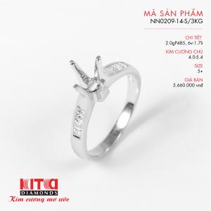 Vỏ Nhẫn Kim Cương Vàng Trắng