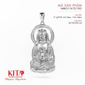 Vỏ Mặt Dây Chuyền Kim Cương Vàng Trắng